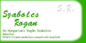 szabolcs rogan business card